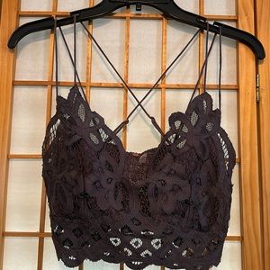 Free people one Adela lace bralette lace bra top crop adella top